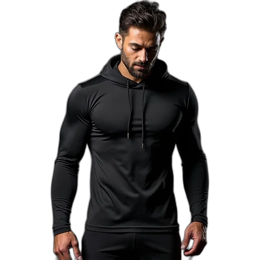 jacket, mens, gym, long transparent PNG cut-out