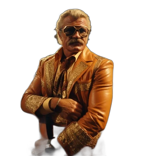 jacket, staff, face, 3d render transparent PNG cut-out
