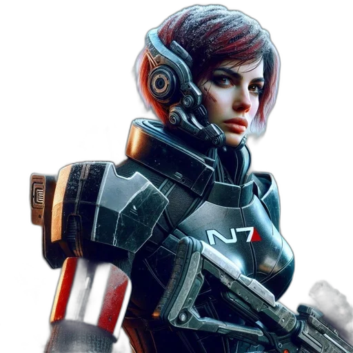 robot, weapon, concept art, cyberpunk transparent PNG cut-out