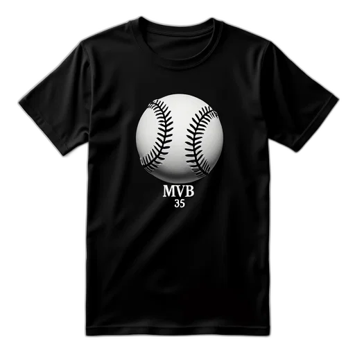 black, t-shirt, white, baseball transparent PNG cut-out