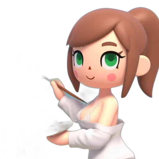 dress, staff, weapon, face transparent PNG cut-out
