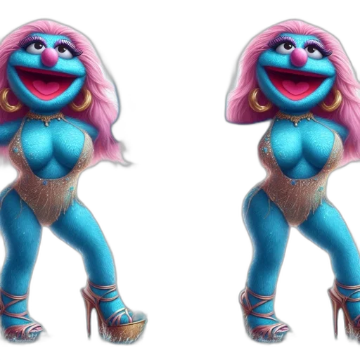 creature, dress, concept art, 3d render transparent PNG cut-out