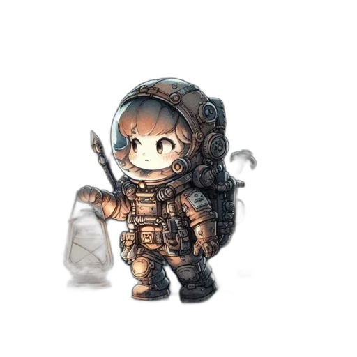 weapon, robot, staff, creature transparent PNG cut-out