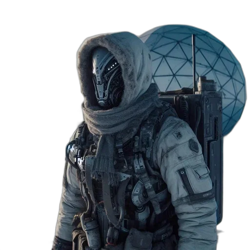 jacket, mask, robot, face transparent PNG cut-out