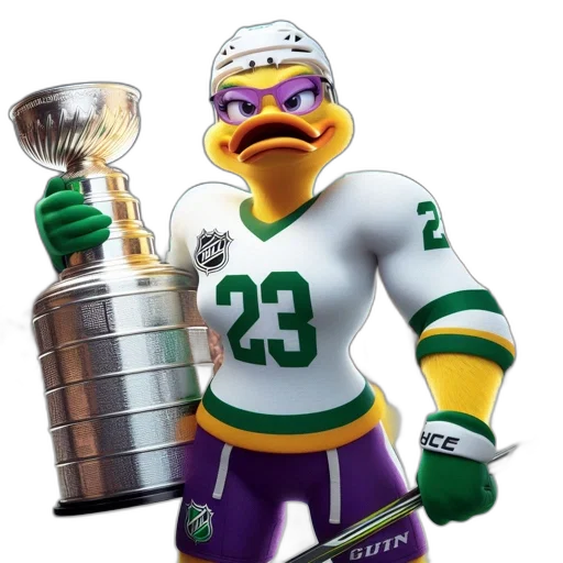 anthropomorphic, duck, hockey, jersey transparent PNG cut-out