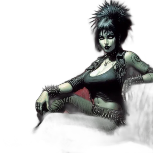 comic book art, concept art, fantasy art, cyberpunk transparent PNG cut-out