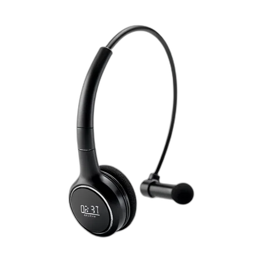 modern, wireless, headset, sleek transparent PNG cut-out