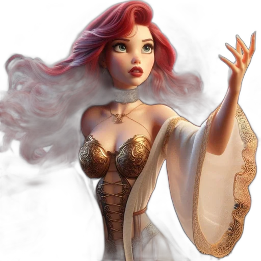 dress, jewelry, fantasy art, concept art transparent PNG cut-out