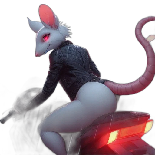 jacket, animal, concept art, cyberpunk transparent PNG cut-out