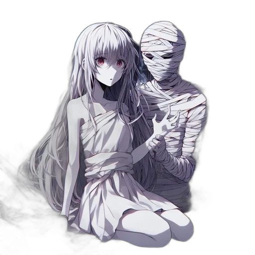 mask, dress, anime, pixel art transparent PNG cut-out