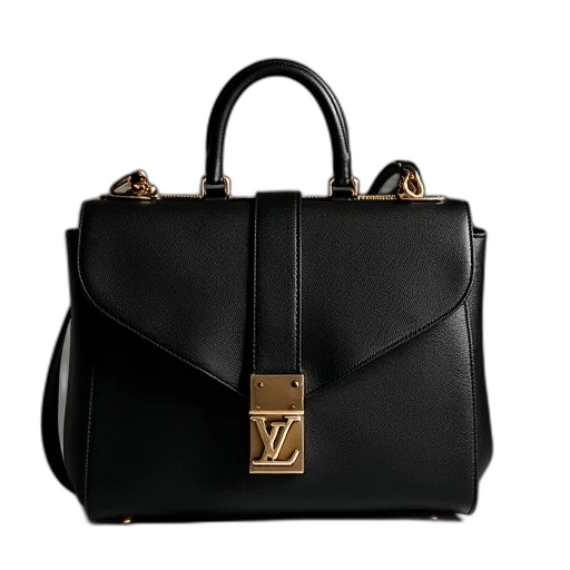 black, louis, vuitton, shoulder transparent PNG cut-out