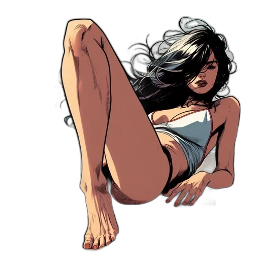 comic book art, concept art, cartoon, watercolor transparent PNG cut-out