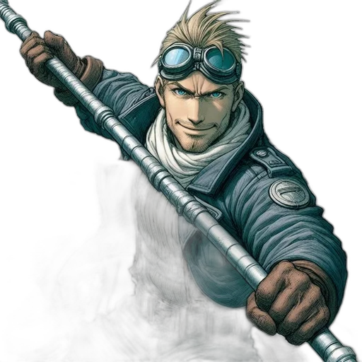 staff, sword, weapon, jacket transparent PNG cut-out