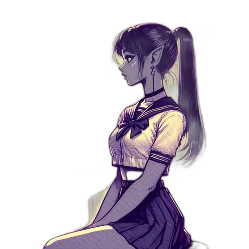 dress, staff, robot, creature transparent PNG cut-out