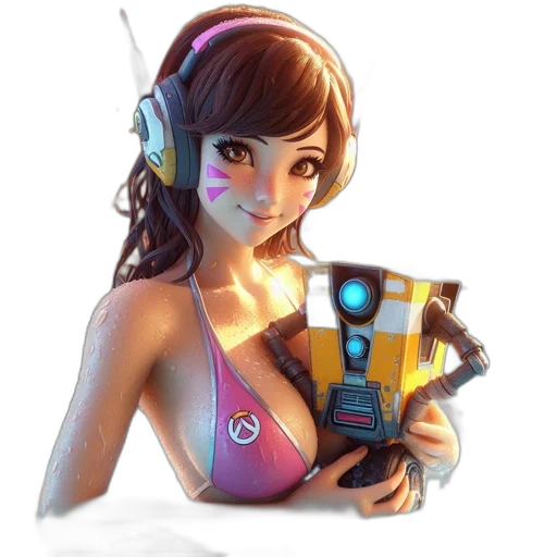 robot, weapon, staff, face transparent PNG cut-out