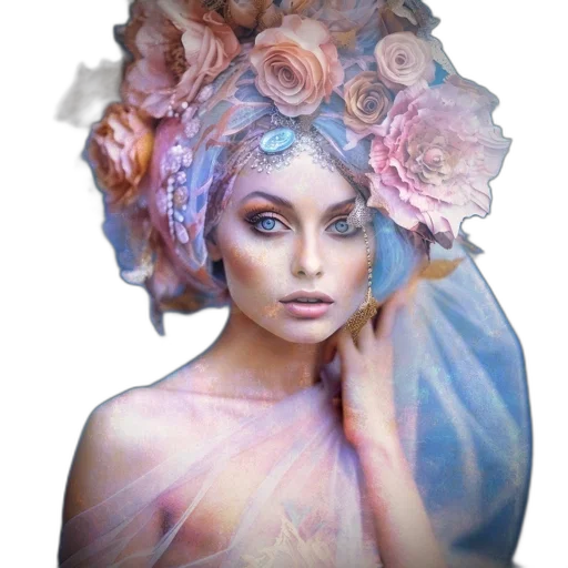 dress, mask, face, crown transparent PNG cut-out