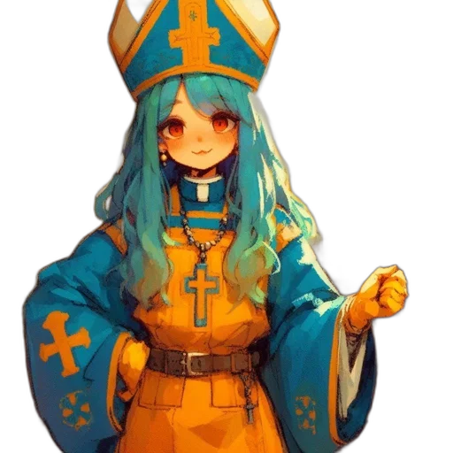 staff, crown, dress, robot transparent PNG cut-out