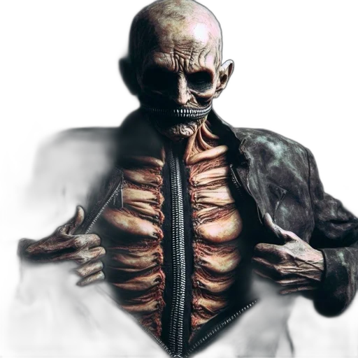 creature, face, mask, jacket transparent PNG cut-out