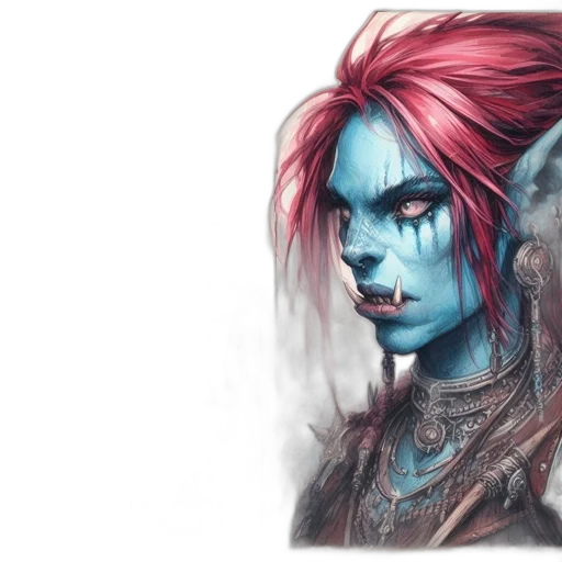 fantasy art, concept art, comic book art, watercolor transparent PNG cut-out
