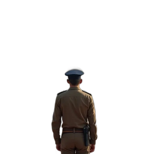 staff, hat, jacket, weapon transparent PNG cut-out