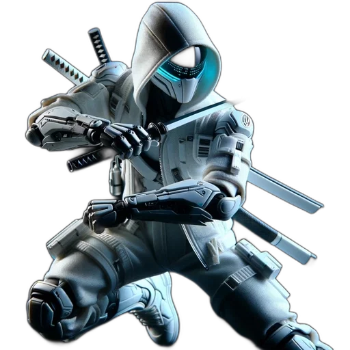 robot, weapon, concept art, 3d render transparent PNG cut-out