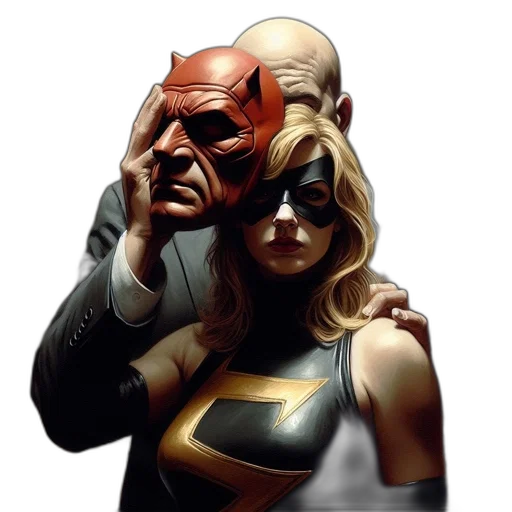 mask, face, comic book art, concept art transparent PNG cut-out