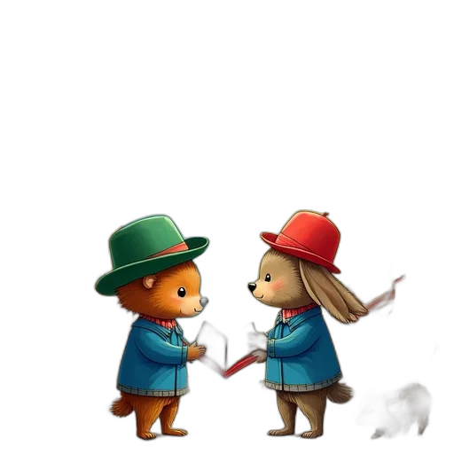 staff, hat, concept art, 3d render transparent PNG cut-out