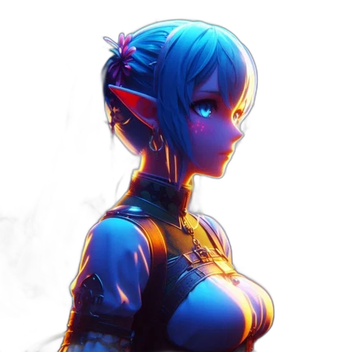robot, dress, face, cyberpunk transparent PNG cut-out