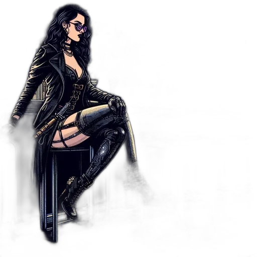 jacket, concept art, 3d render, cyberpunk transparent PNG cut-out