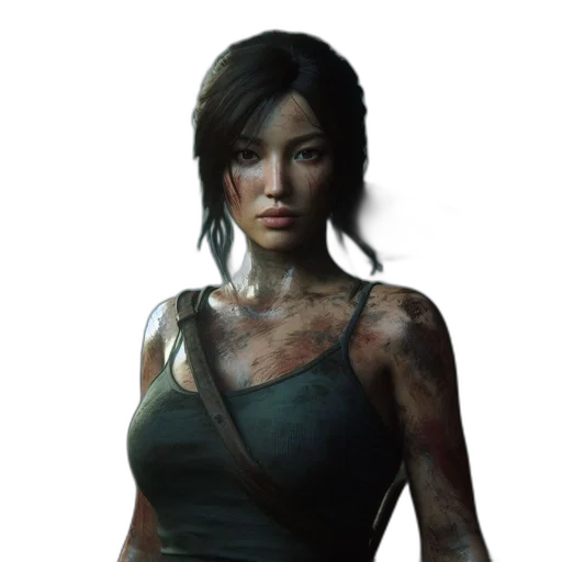 dress, face, concept art, photorealistic transparent PNG cut-out