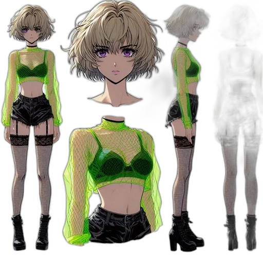 dress, concept art, anime, fantasy art transparent PNG cut-out
