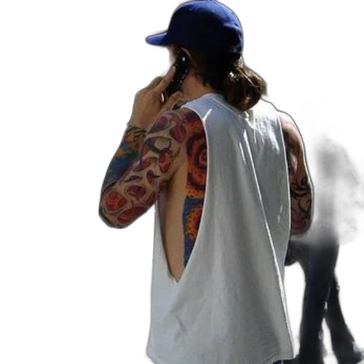 hat, person, colorful, tattoos transparent PNG cut-out