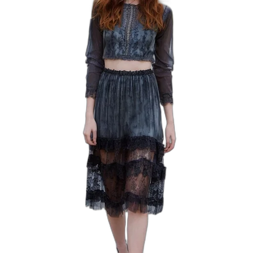 dress, dark, earth tones, monochrome transparent PNG cut-out