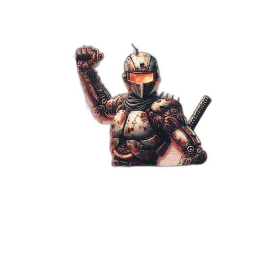 robot, weapon, mask, sword transparent PNG cut-out