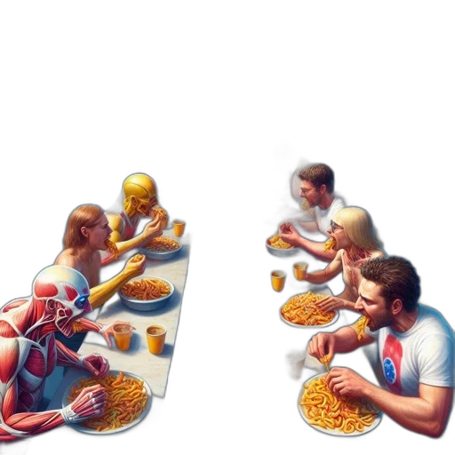 food, concept art, 3d render, pixel art transparent PNG cut-out