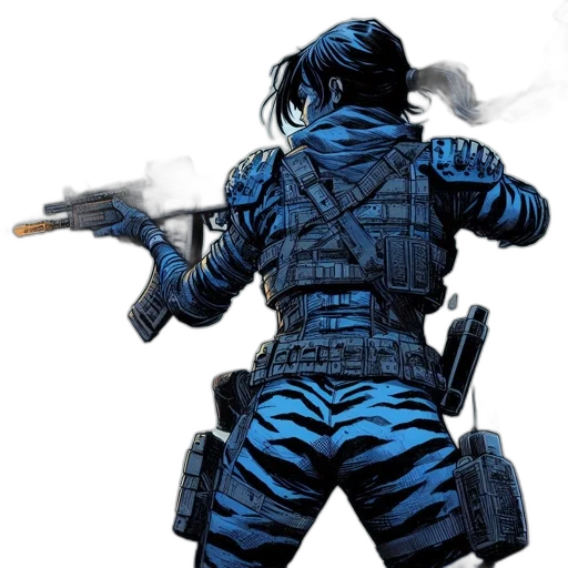 weapon, jacket, concept art, comic book art transparent PNG cut-out