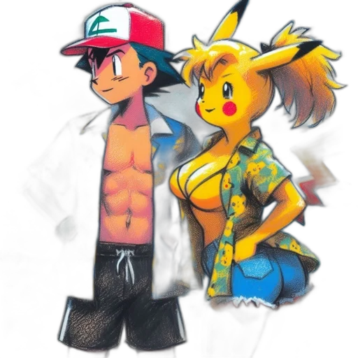 concept art, pixel art, comic book art, watercolor transparent PNG cut-out