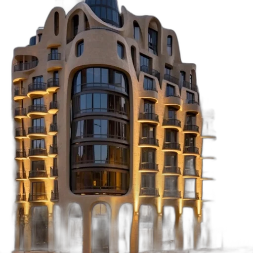 building, 3d render, concept art, photorealistic transparent PNG cut-out