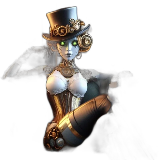 staff, hat, mask, robot transparent PNG cut-out