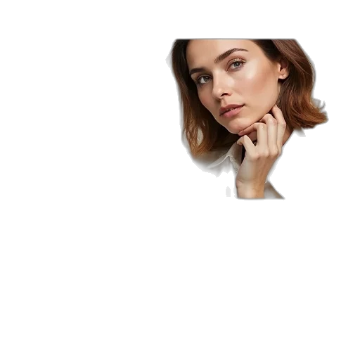 jewelry, face, jacket, hair transparent PNG cut-out
