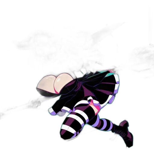 concept art, pixel art, vaporwave, anime transparent PNG cut-out