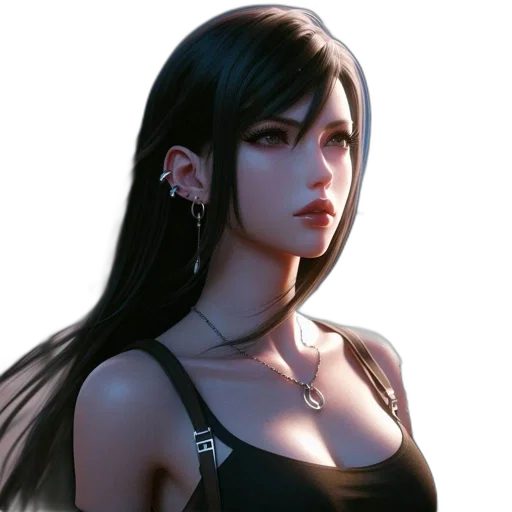 face, concept art, 3d render, fantasy art transparent PNG cut-out