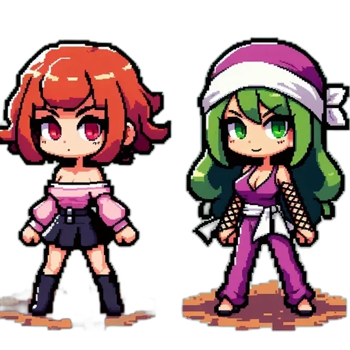 pixel art, anime, concept art, vaporwave transparent PNG cut-out