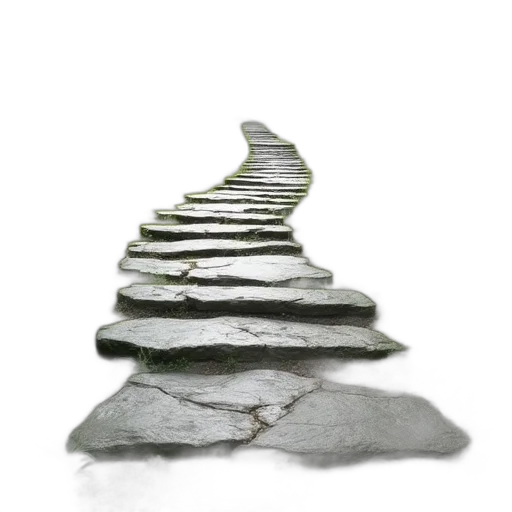 photorealistic, 3d render, road, lined transparent PNG cut-out
