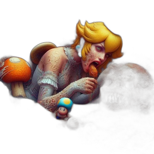 concept art, fantasy art, pixel art, 3d render transparent PNG cut-out