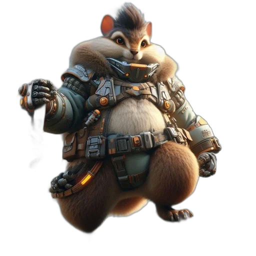 jacket, animal, staff, weapon transparent PNG cut-out