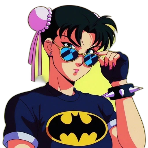 weapon, vaporwave, anime, cartoon transparent PNG cut-out