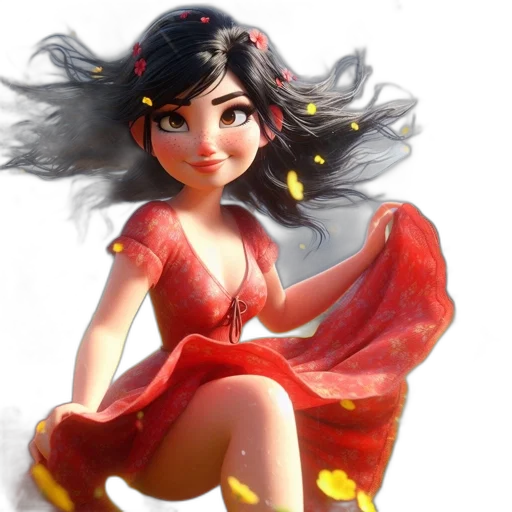 dress, fantasy art, concept art, 3d render transparent PNG cut-out