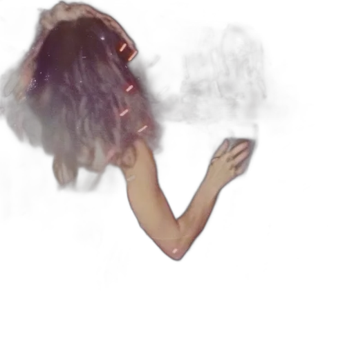 hair, mask, dress, creature transparent PNG cut-out