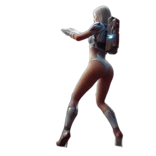 robot, weapon, jacket, mask transparent PNG cut-out